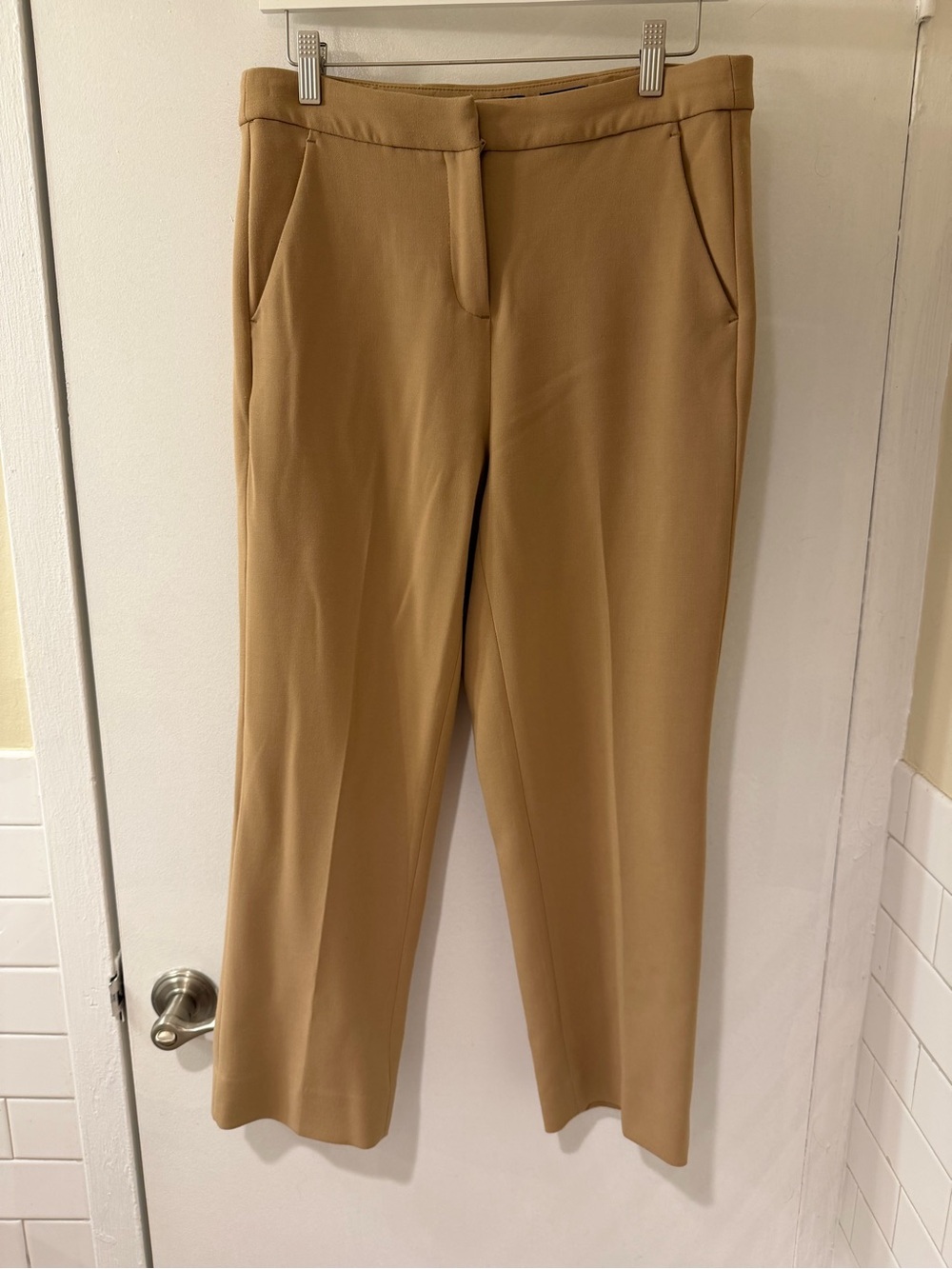 J. Crew Camel/Tan Kate Straight-Leg Trousers